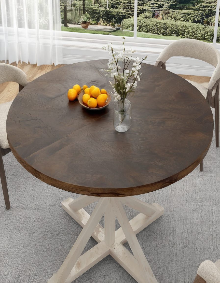 Round Wooden Dining Table
