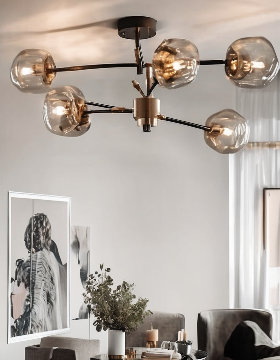 Modern Glass Globe Chandelier