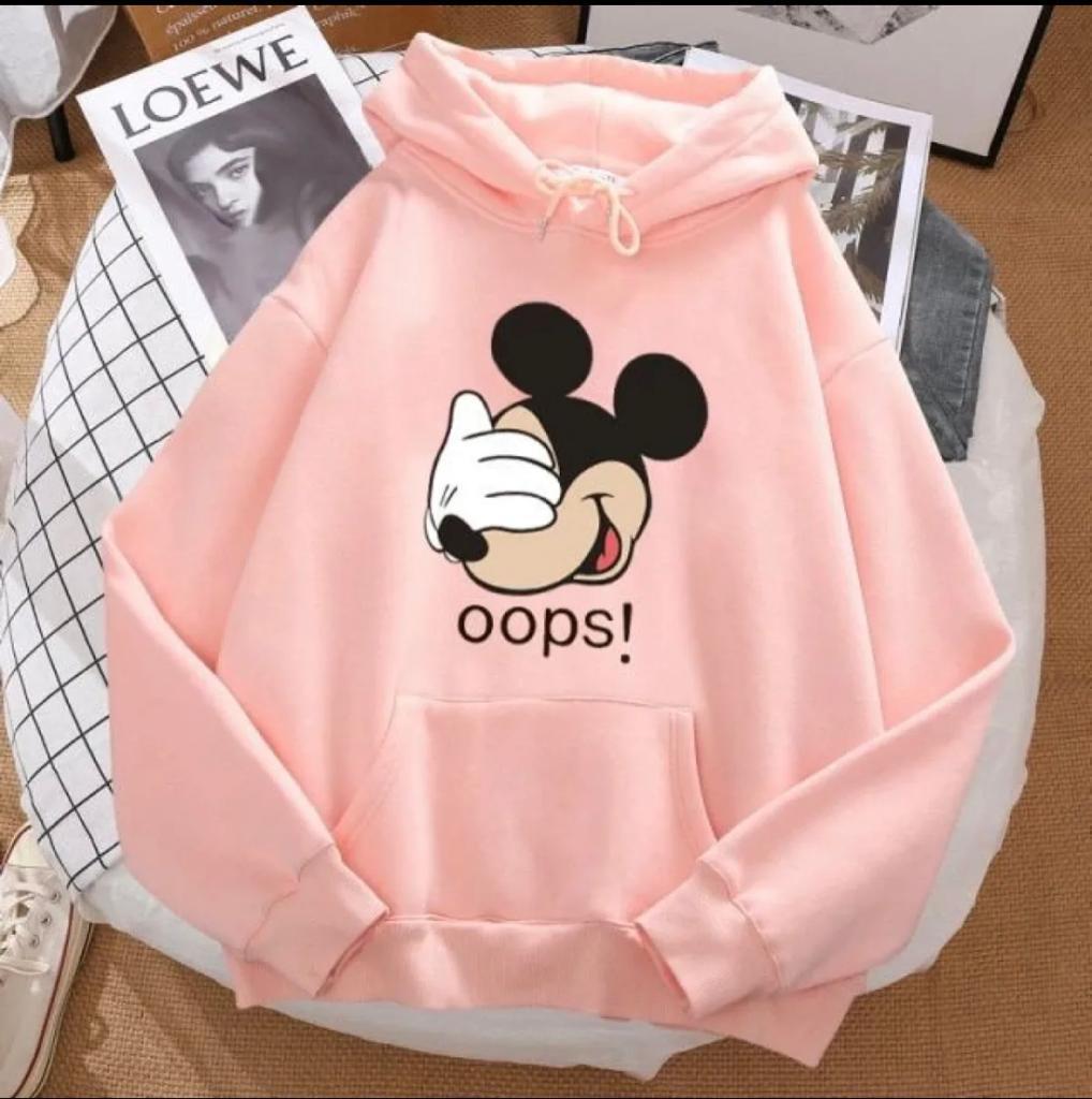 Pink Mickey Oops! Hoodie