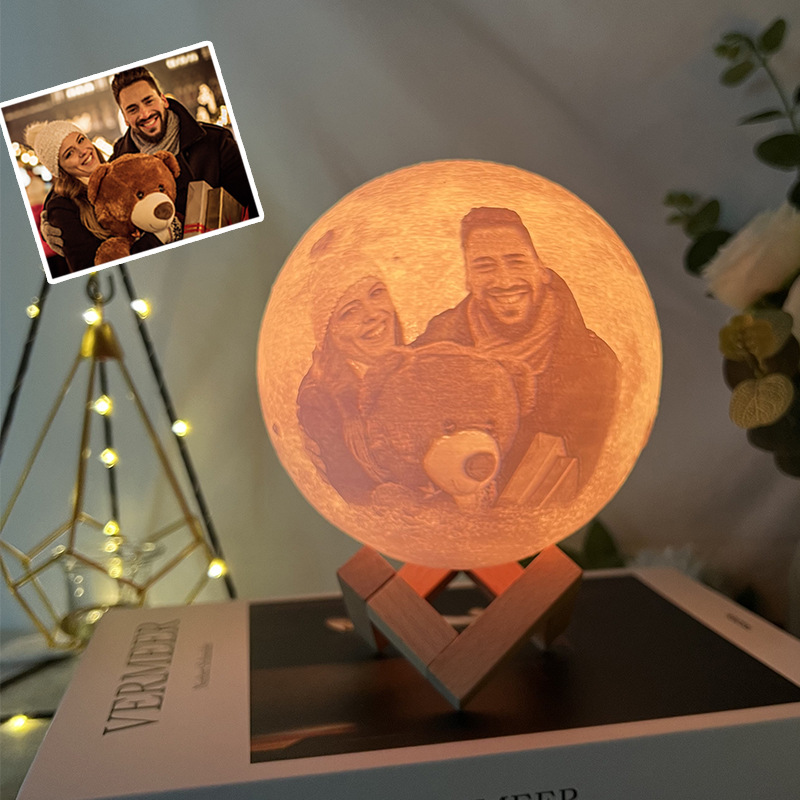 3D Printing Moon Lamp Pat Night Light Christmas Gift Custom