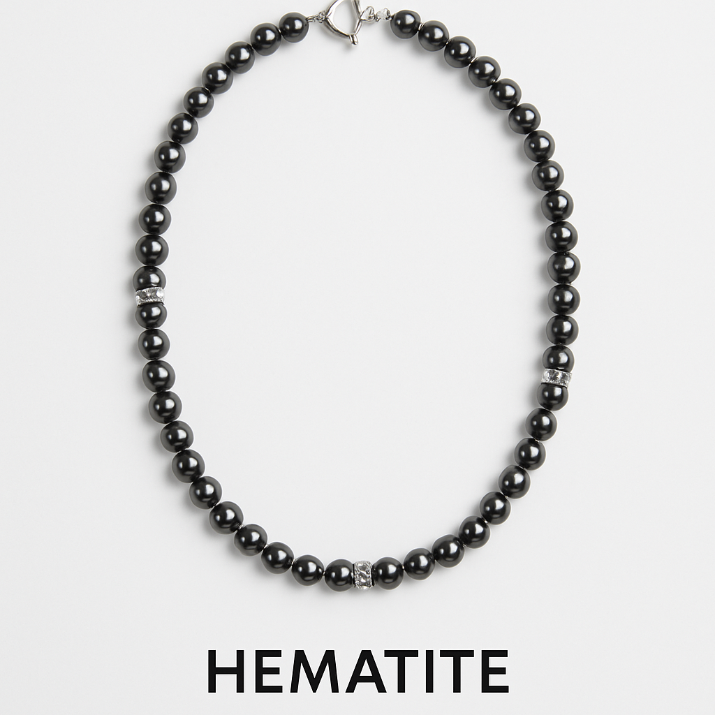 Hematite Bead Necklace - Short