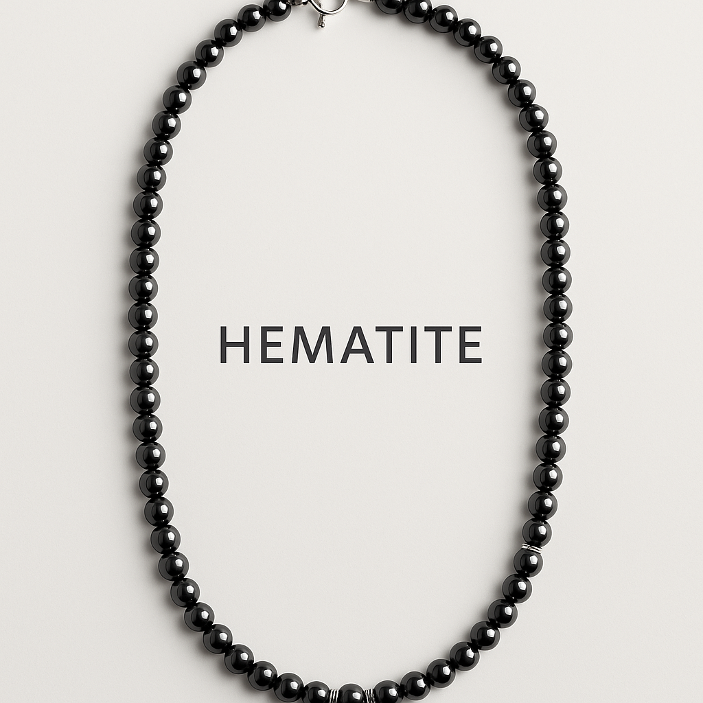 Hematite Bead Necklace - Long