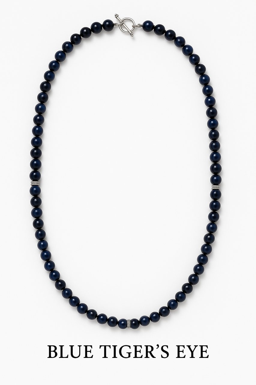 Blue Tiger’s Eye Necklace - Long