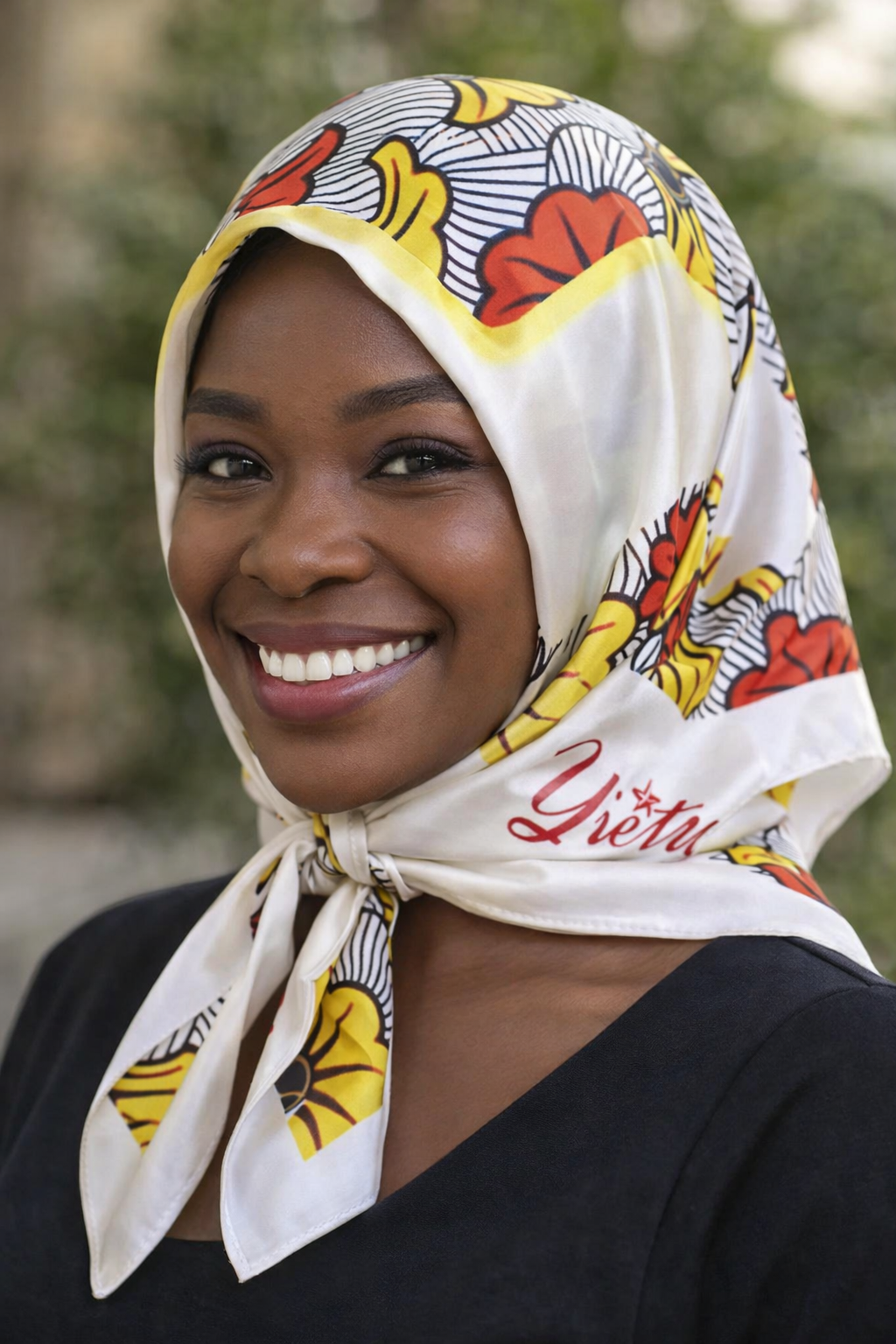 Carré de soie - Foulard motifs Africains 1