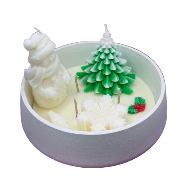 Christmas Holiday Decorative Candle Set