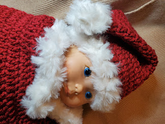 Newborn Santa Hat and Cozy/Bunting Set