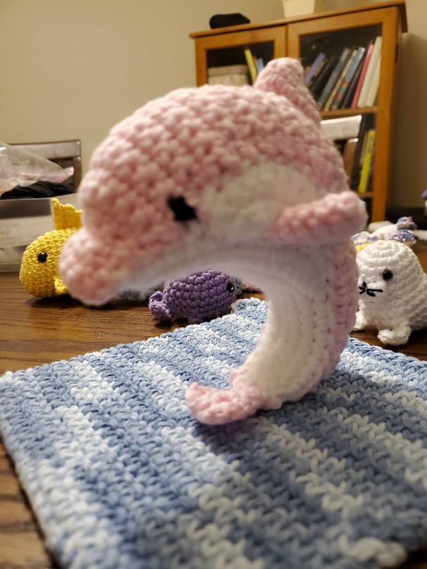 Handmade Crochet Dolphin Plush
