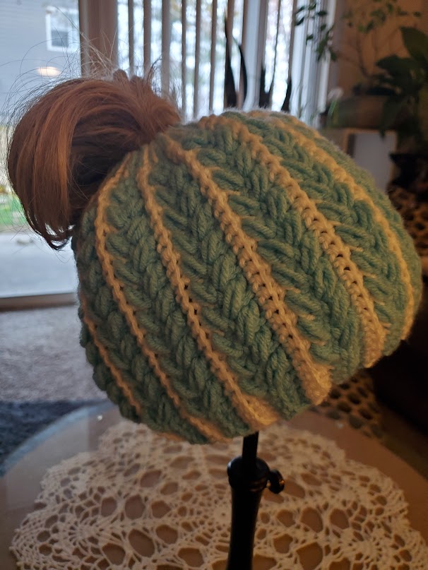 Winter Wheat Messy Bun Beanie
