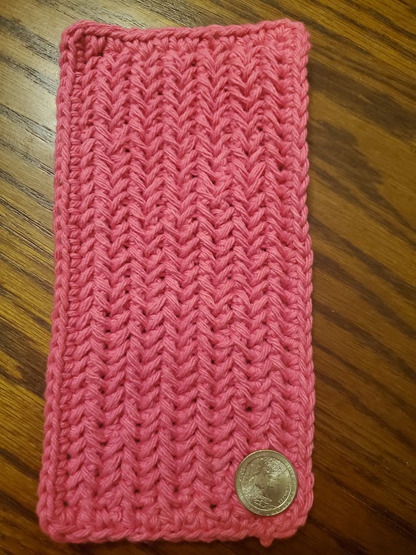 Handmade pink kitchen scrubbie