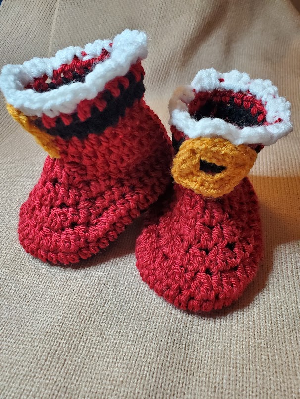 Baby Santa Hat and Booties Set