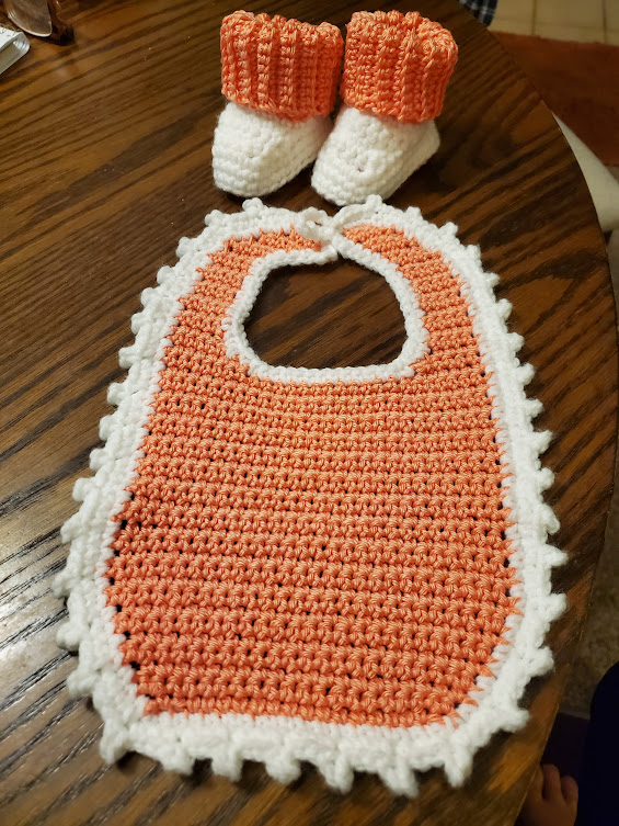 Baby's first bib and booties