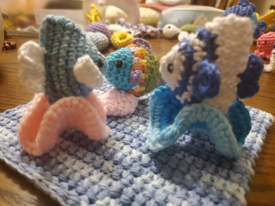 Handmade Crochet Fish Set