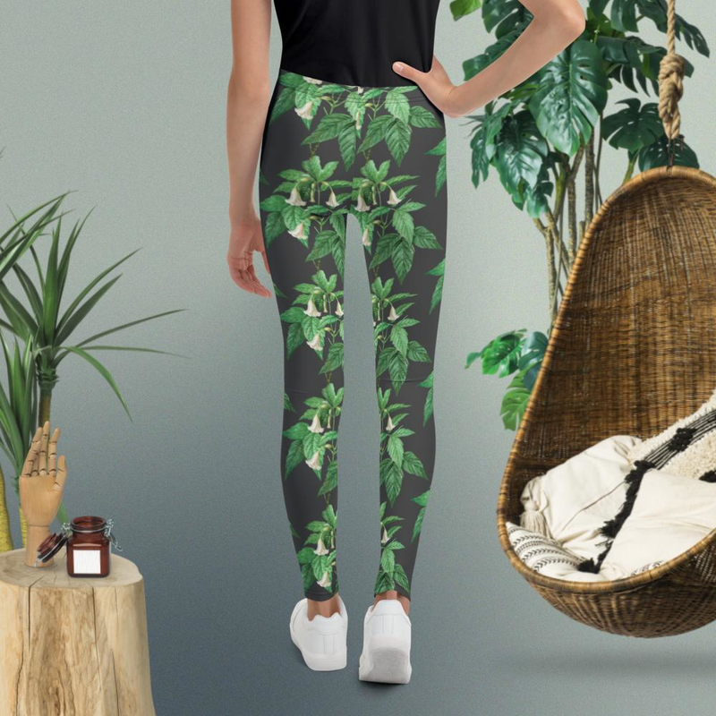 Botanical Print Youth Leggings