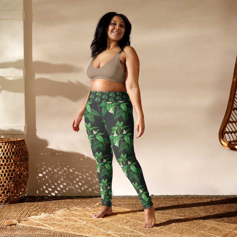 Botanical Print Yoga Leggings