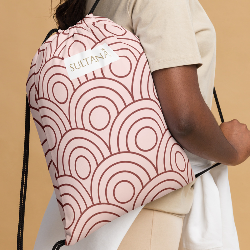 Sultana Geometric Drawstring Bag