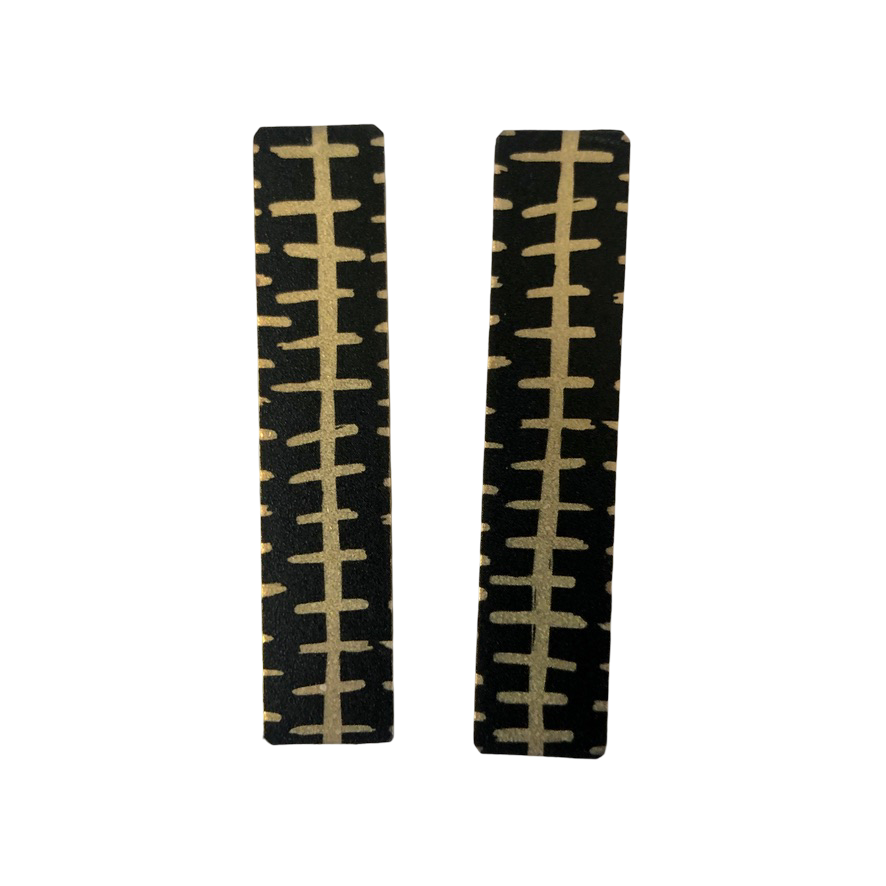 Black Lines Post Earrings