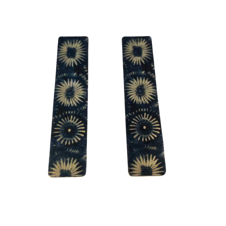 Shibori Patterned Post Earrings