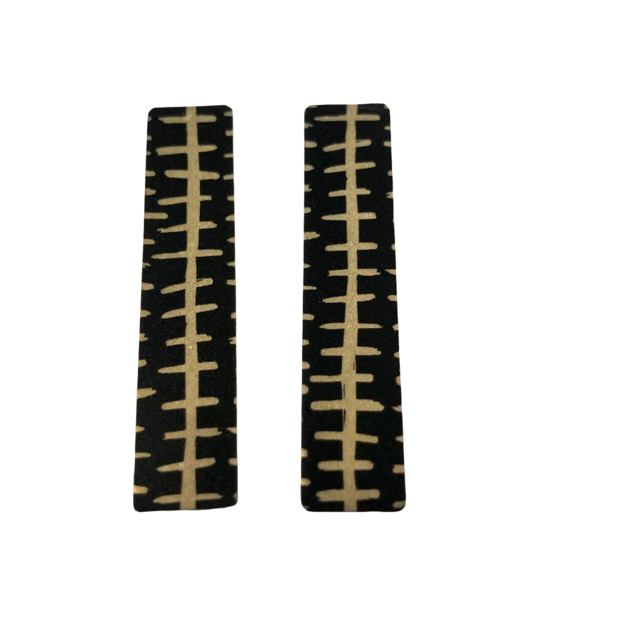 Black Lines Post Earrings