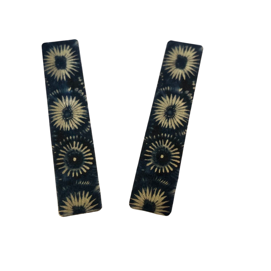 Shibori Patterned Post Earrings