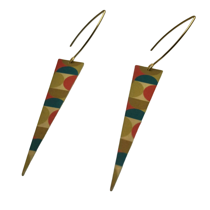 Retro Triangle Dangle Earrings