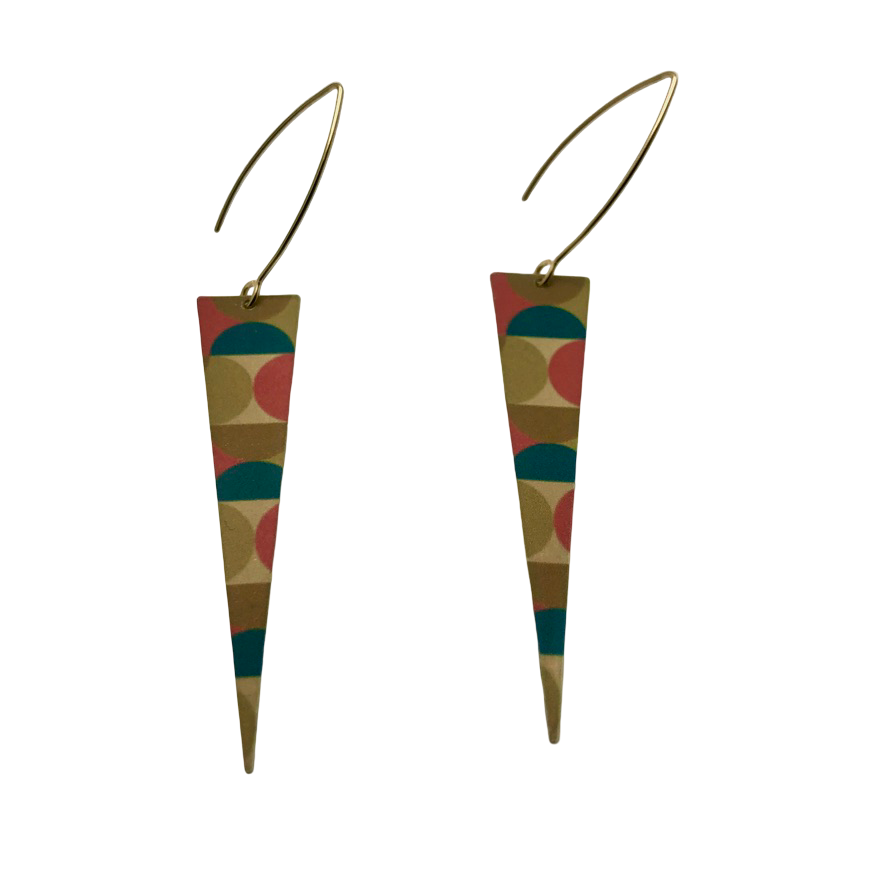 Retro Triangle Dangle Earrings
