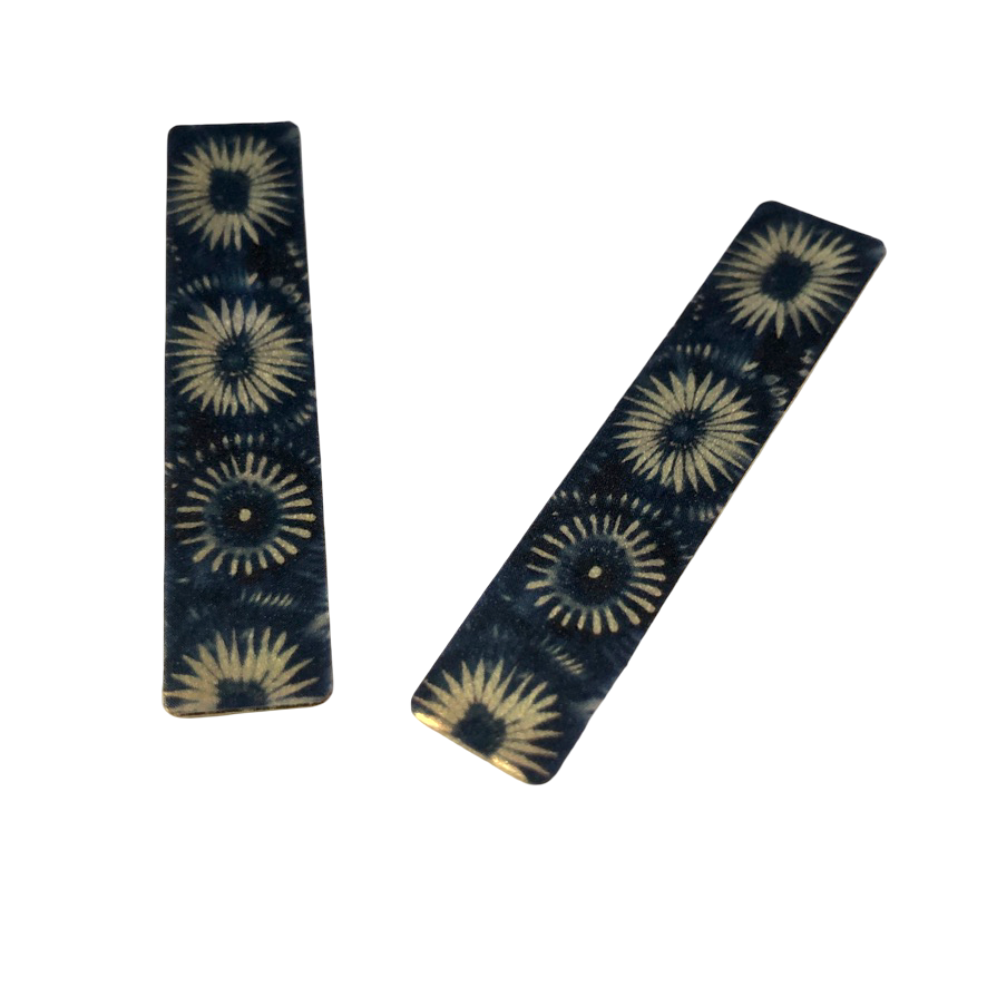 Shibori Patterned Post Earrings