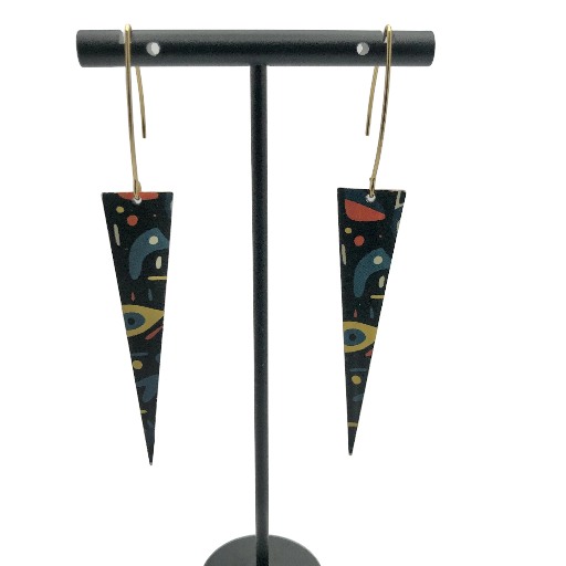 Whimical Abstract Patterned Earrings