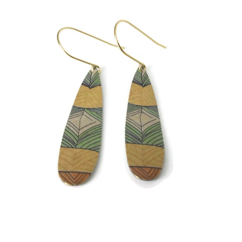 Autumn Elongated Drop Earrings