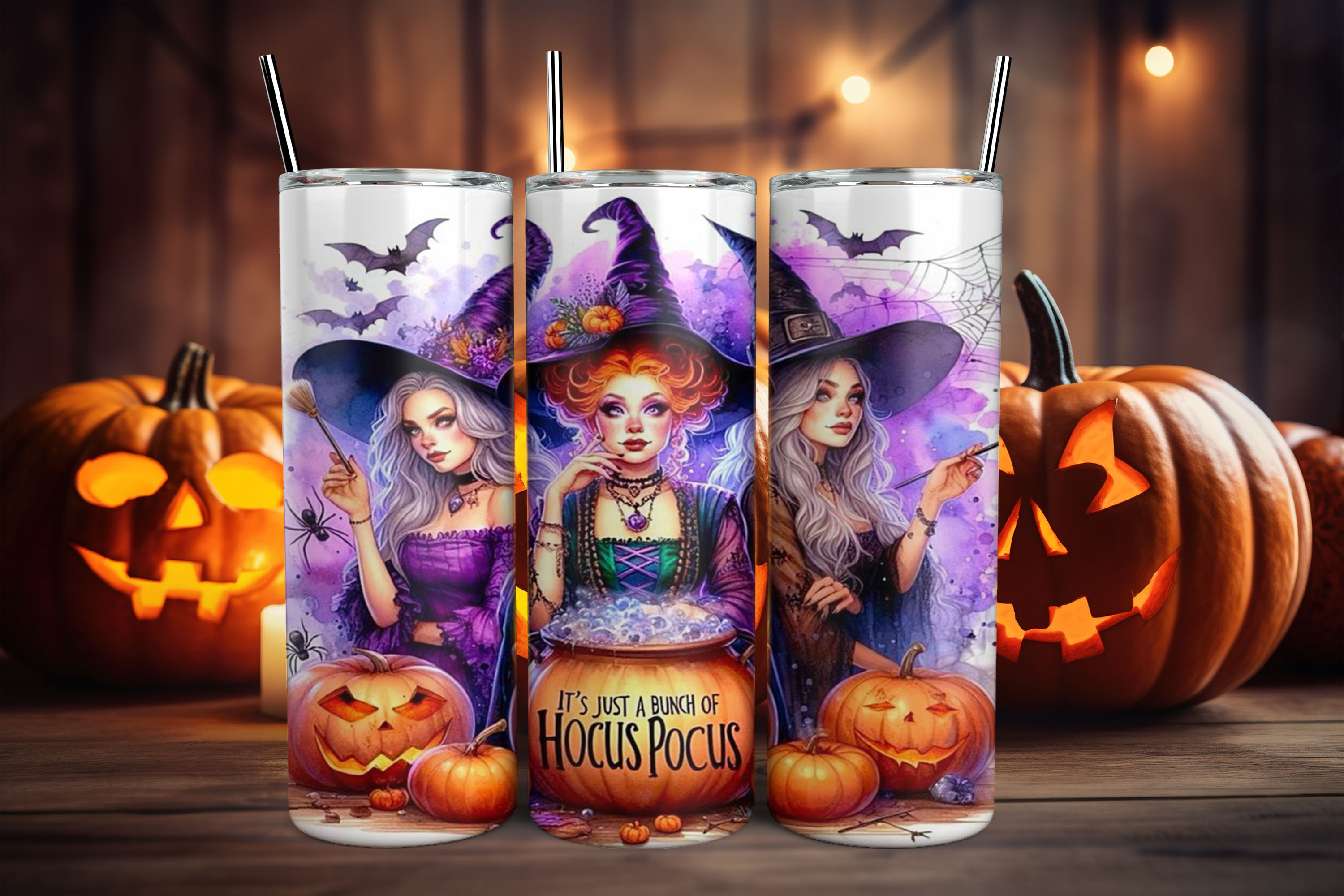 Vasos temáticos de Halloween Hocus Pocus