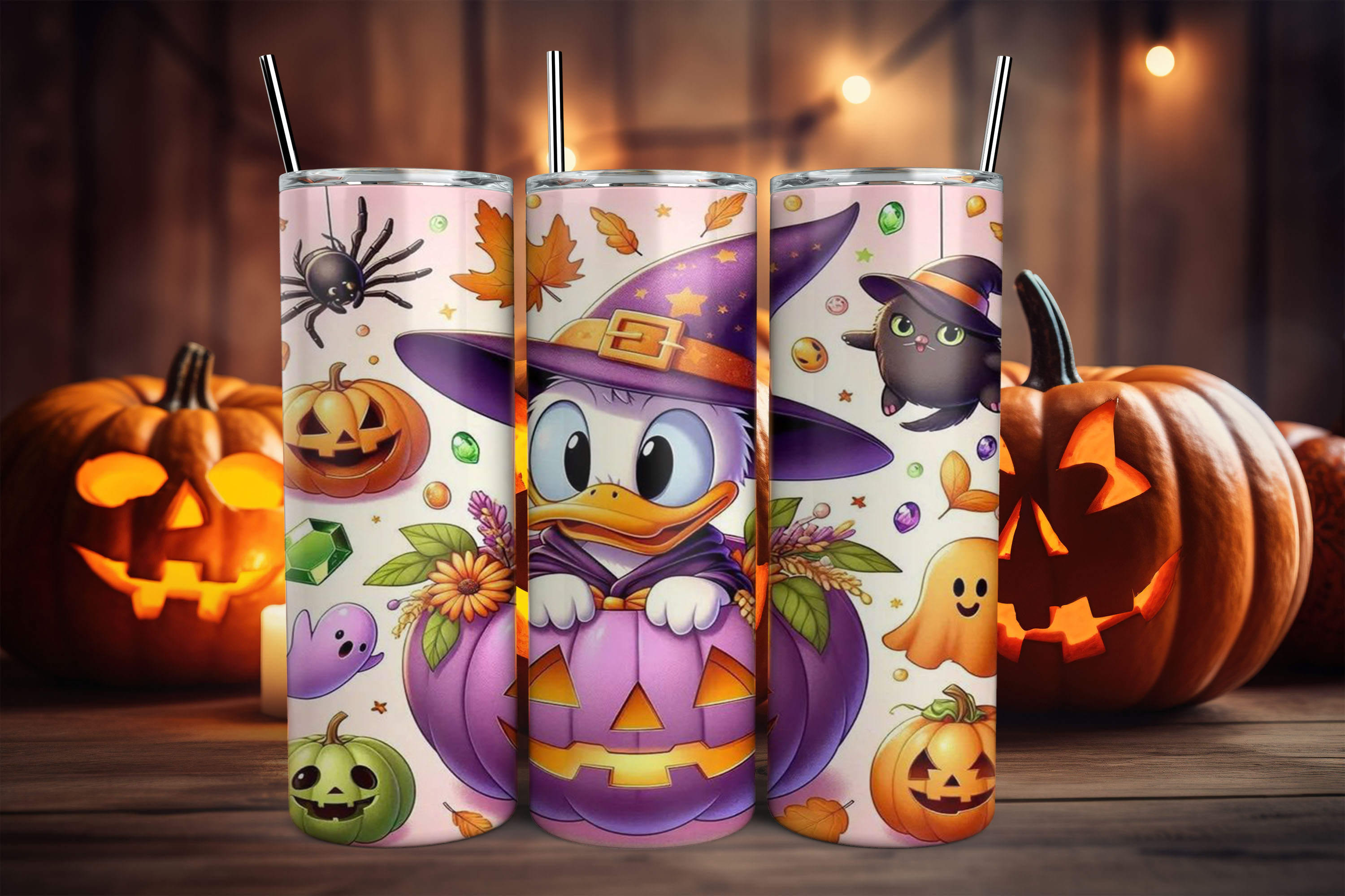 Vasos térmicos de Halloween Duck Donald