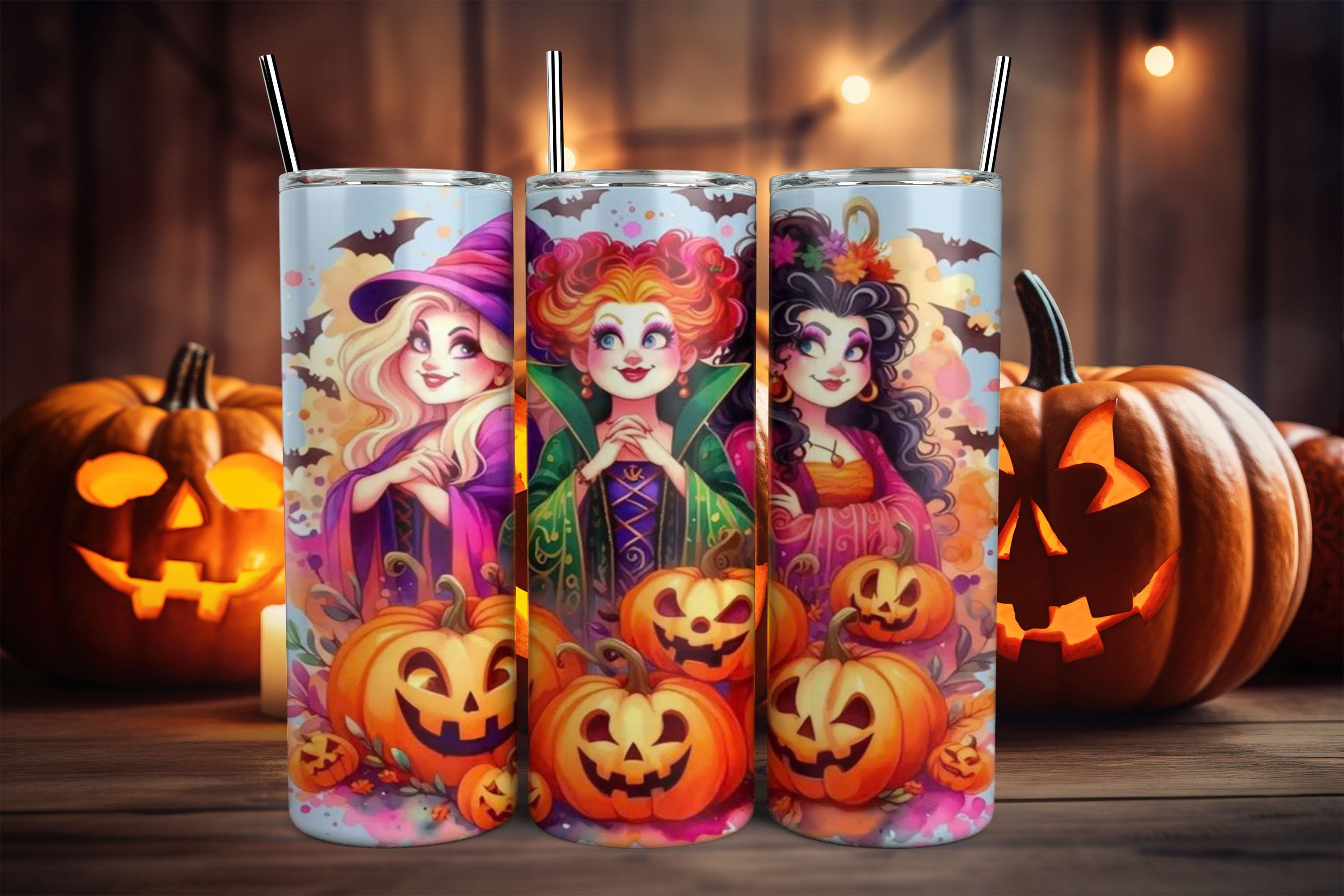 Vasos temáticos de Halloween Hocus Pocus