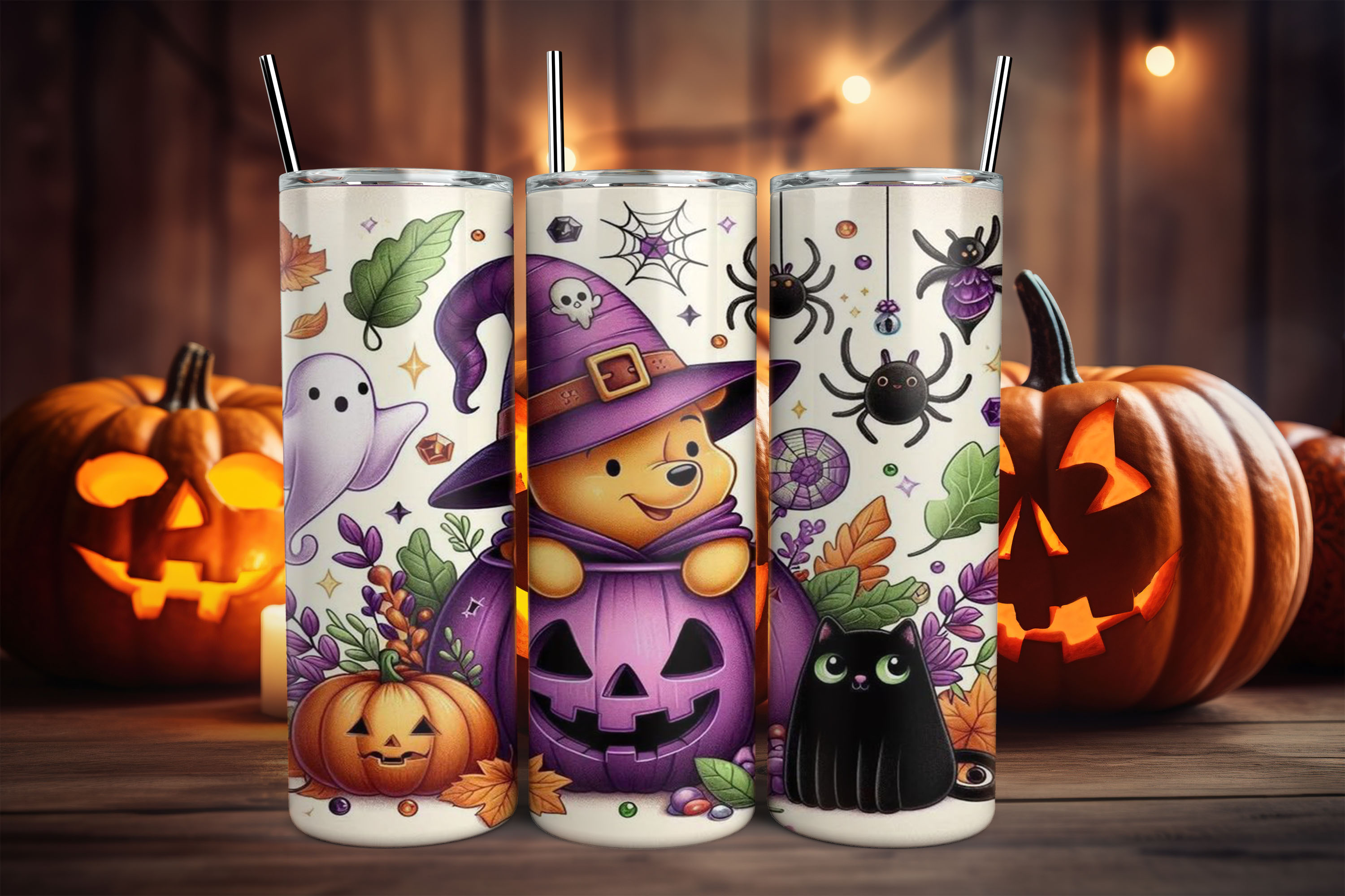 Vaso térmico de Winnie Pooh Halloween