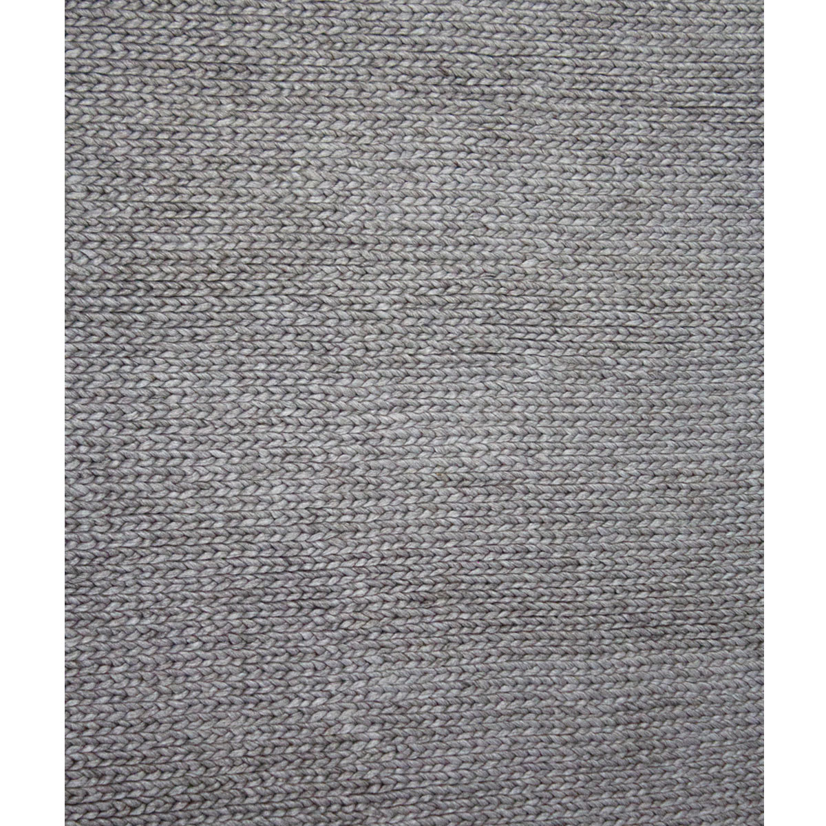 Gray Knitted Modern Braids Carpet