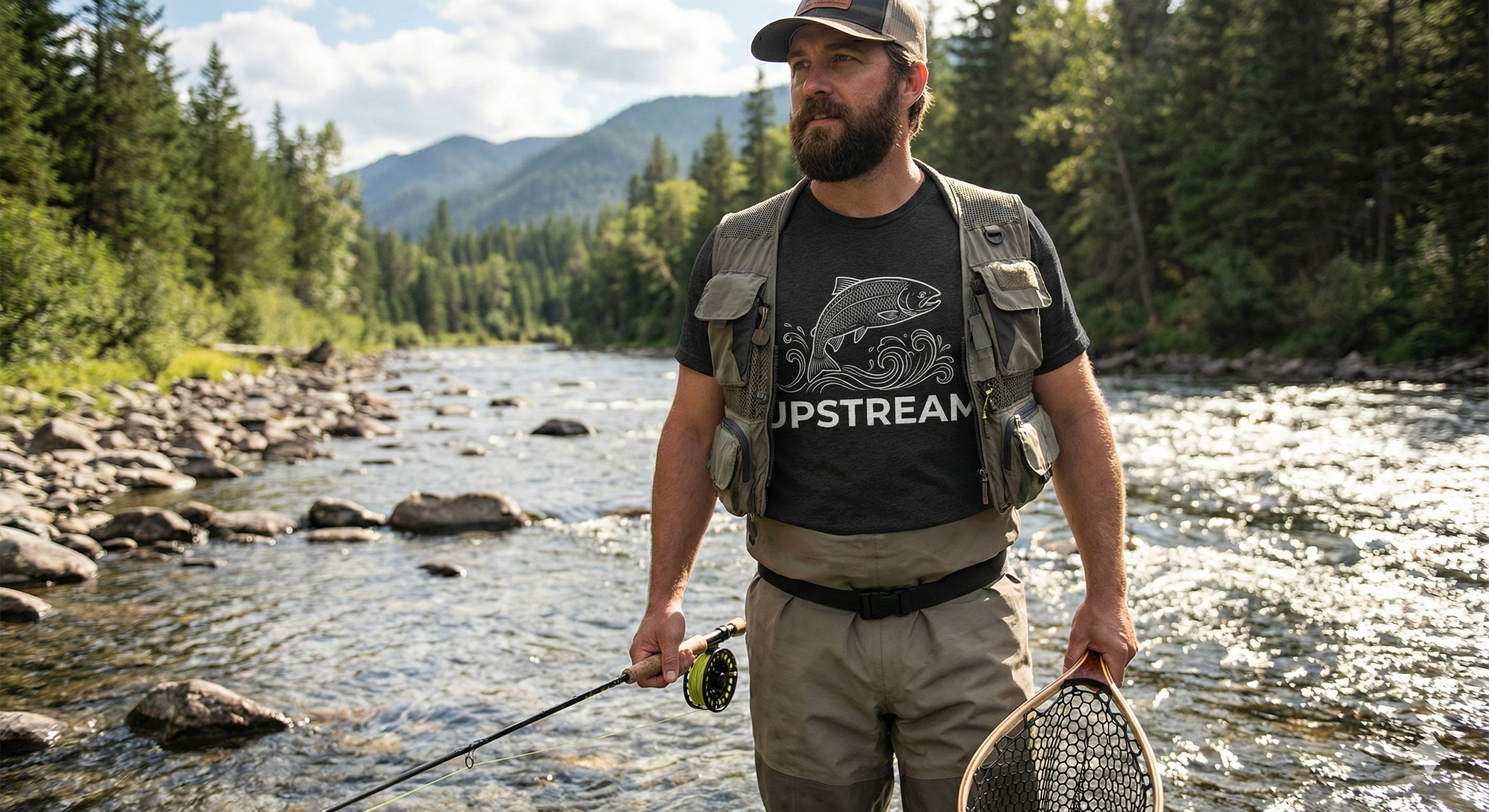 Men's Upstream Fishing T-Shirt