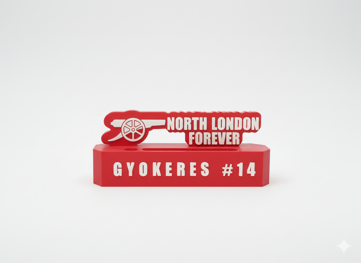 Custom NFC Arsenal Name Plate: 3D Printed Desk Plaque