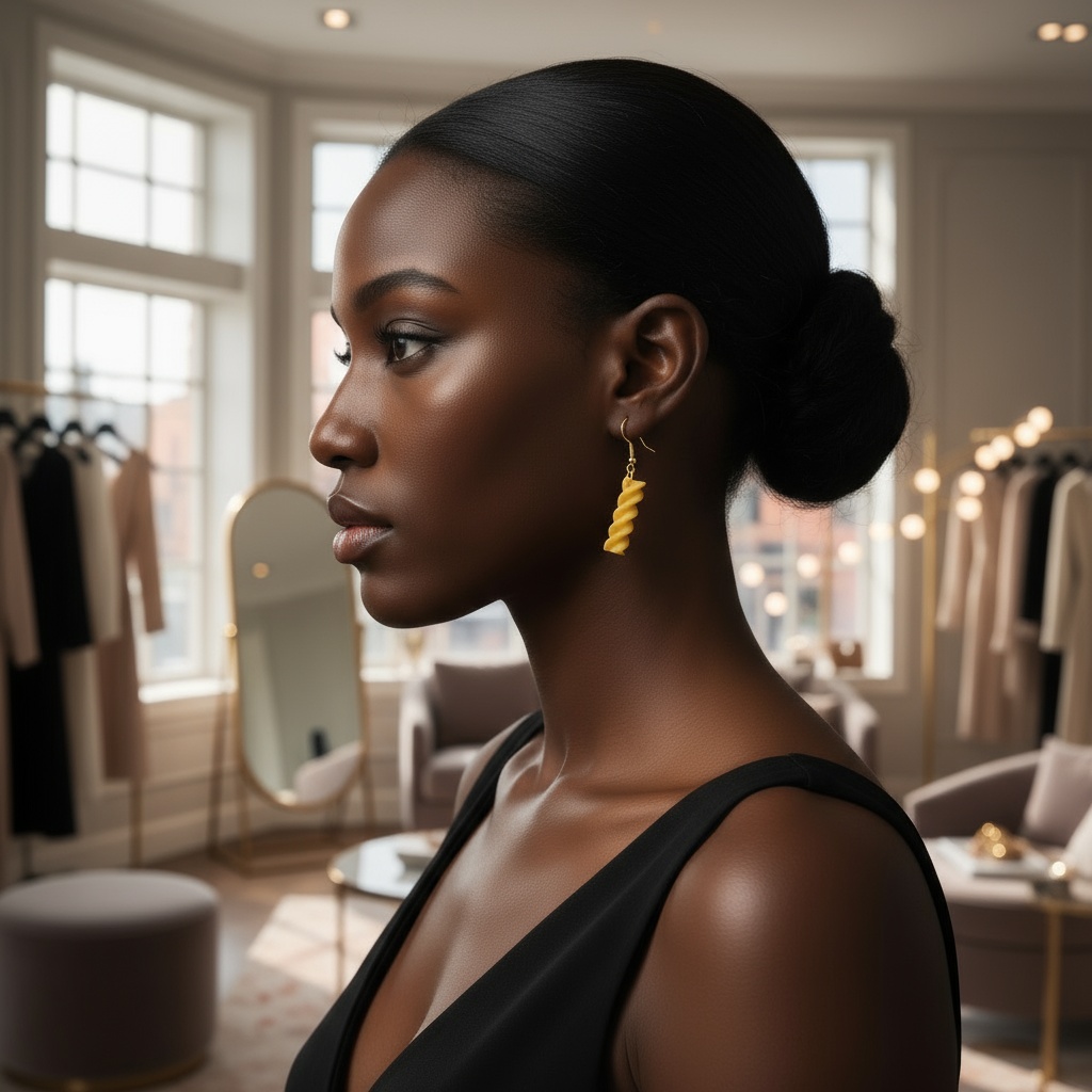 Twisted Pasta-Shaped Earring