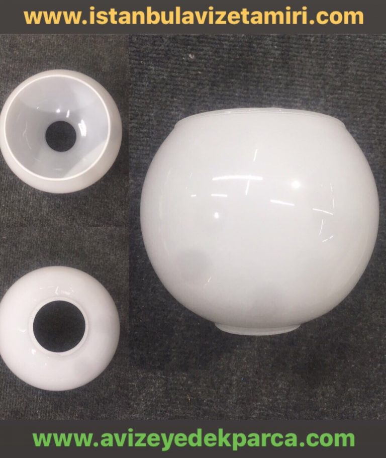 Yuvarlak Avize Camı ( PArlak Beyaz )