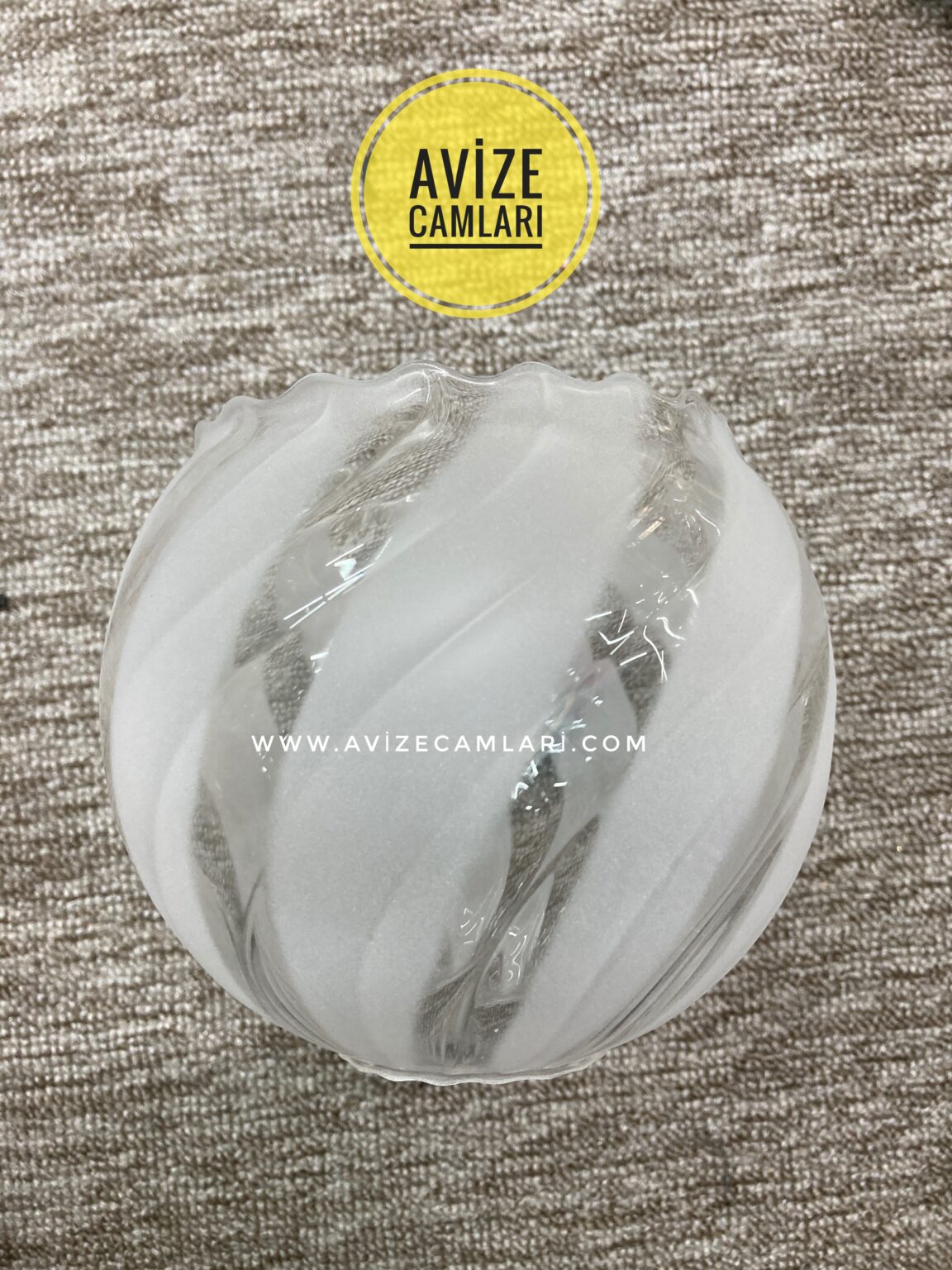 Yuvarlak Avize Camı ( Şefaf Dalgalı )