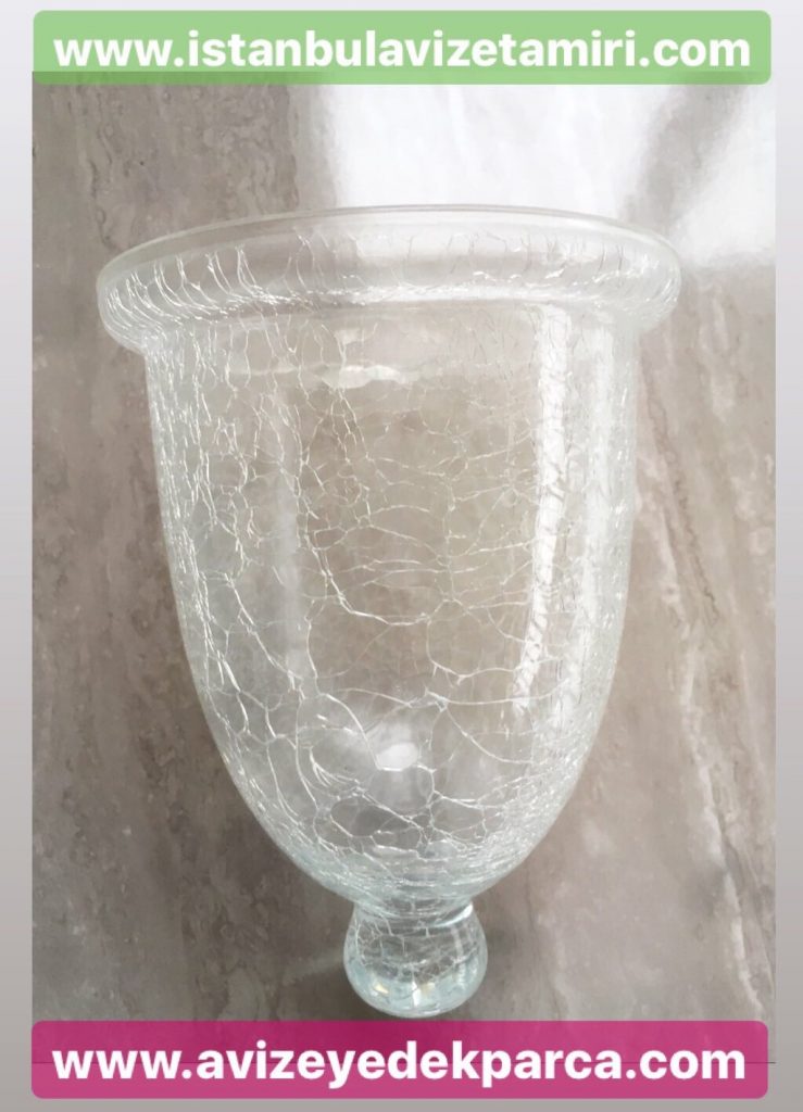 Kandil Avize Camı ( Çatlak Desen - Şeffaf )