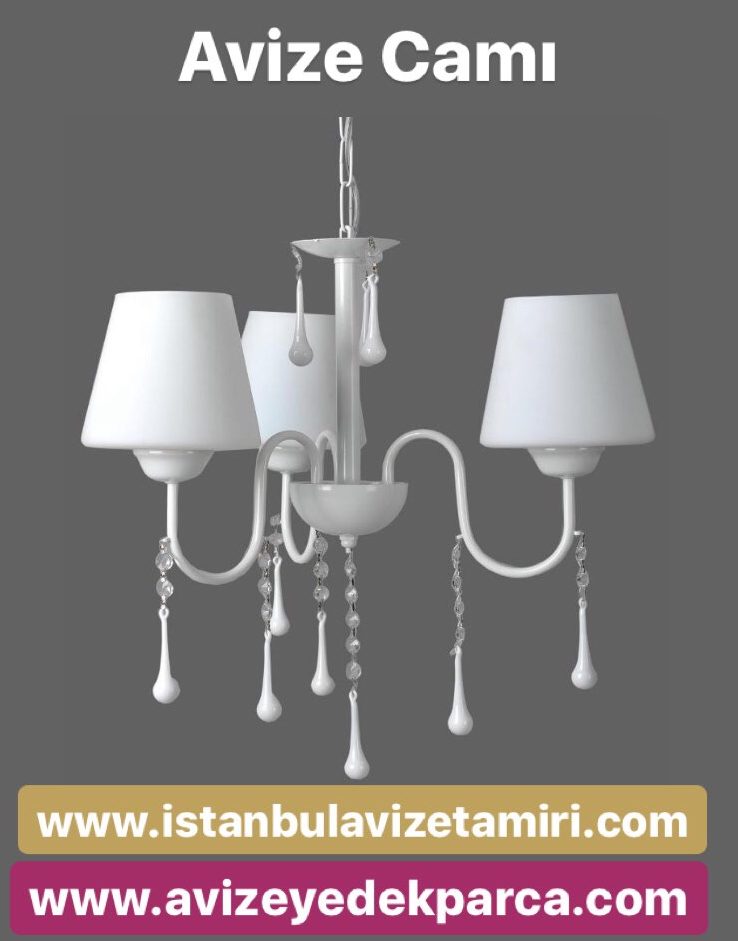 Üçgen Avize Camı ( Beyaz )