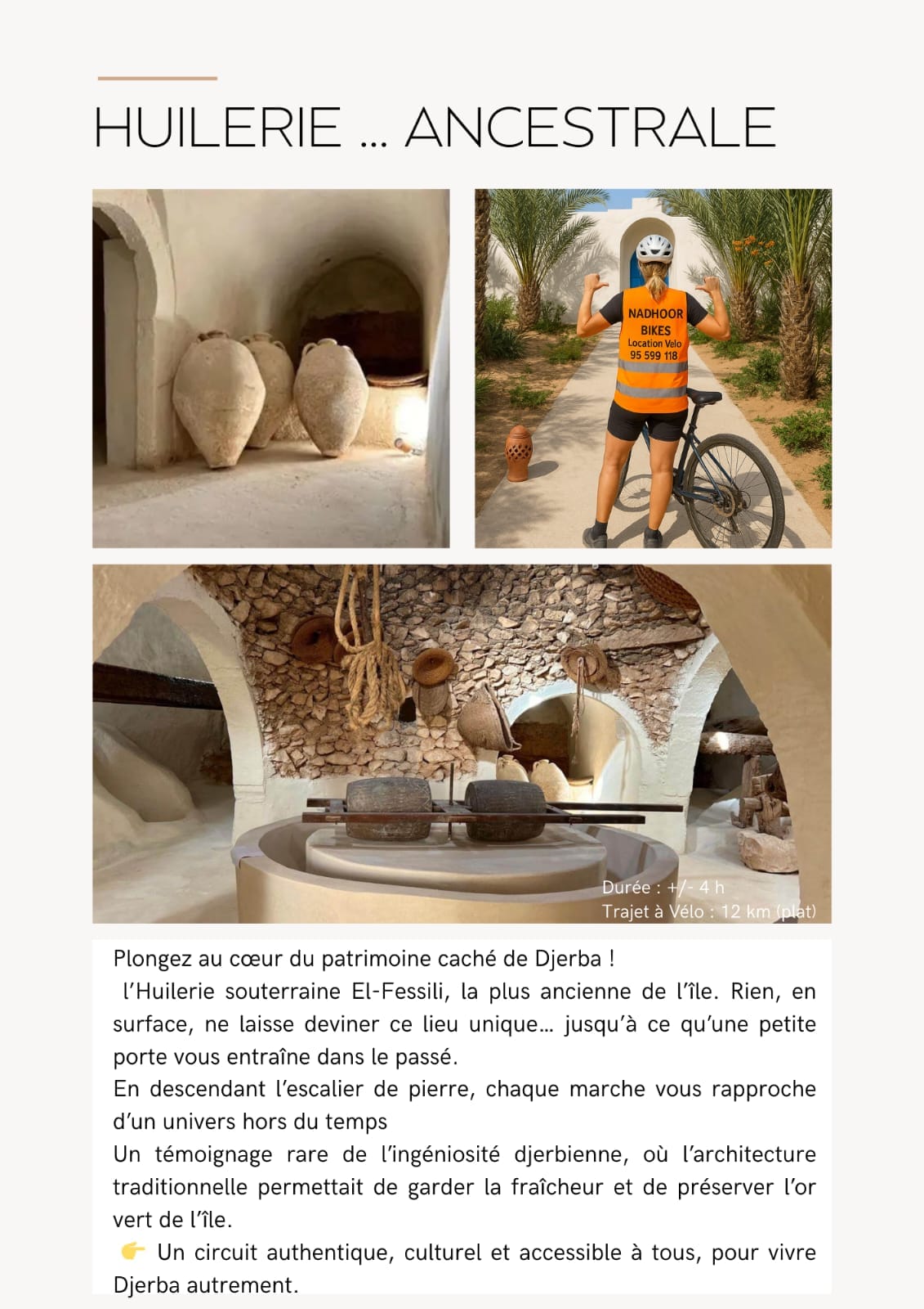 Huilerie ancestrale par Vélo +/- 4h