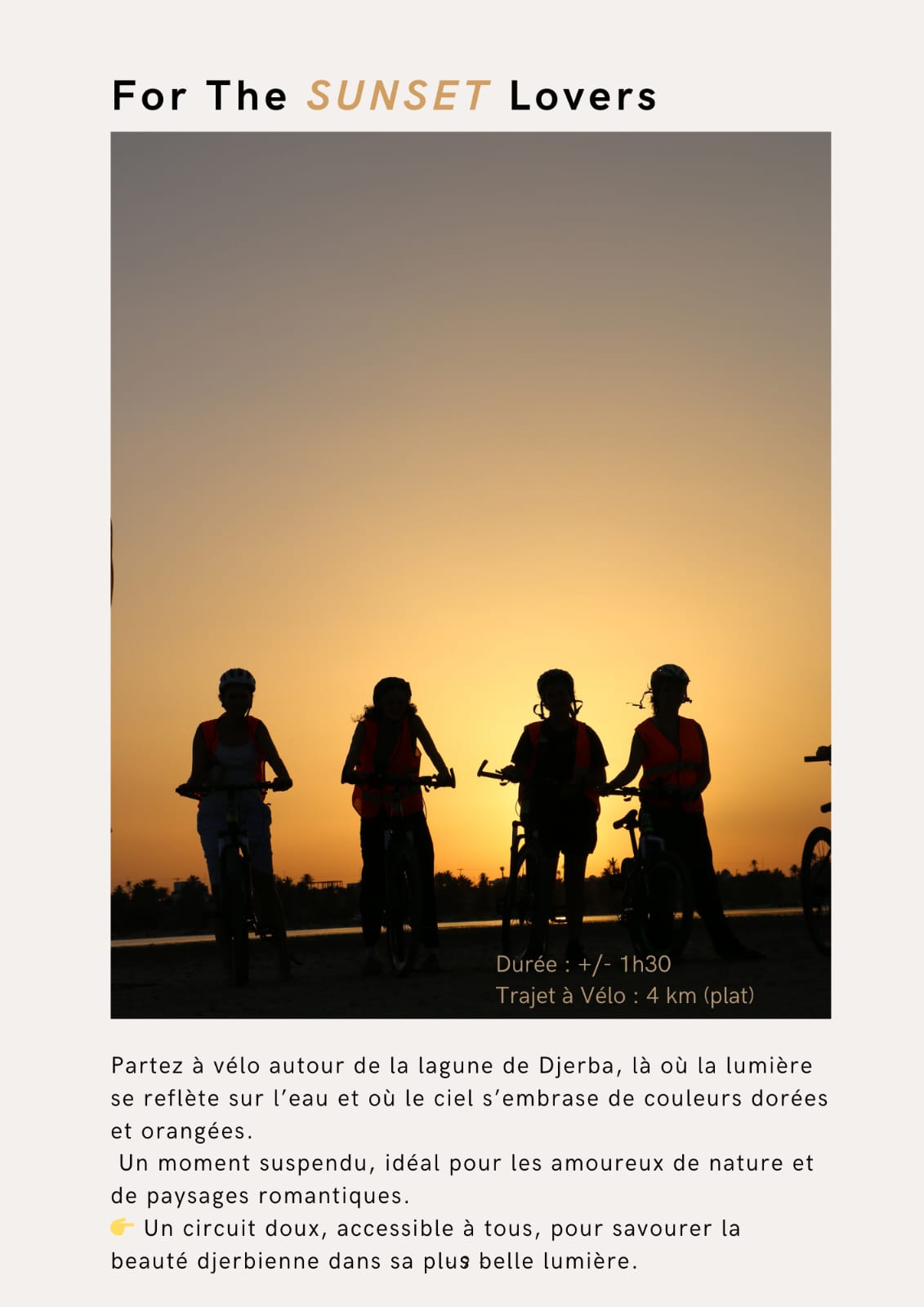 Circuit SUNSET  par Vélo +/- 1h30