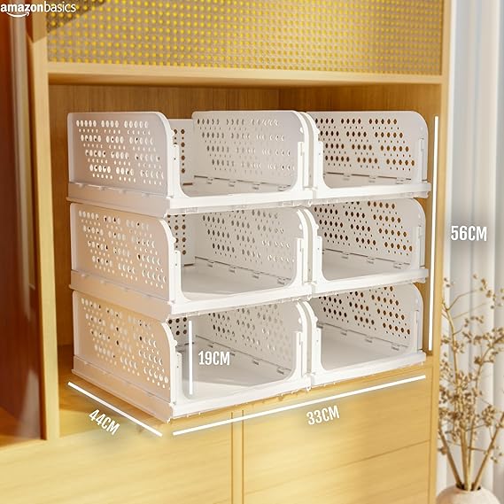 Stackable Plastic Storage Basket 