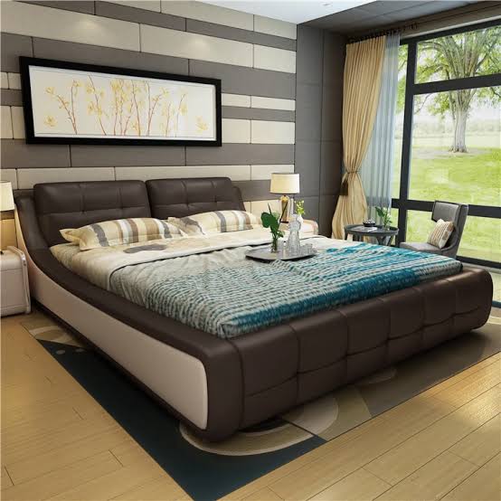 Modern Leather Platform Bed