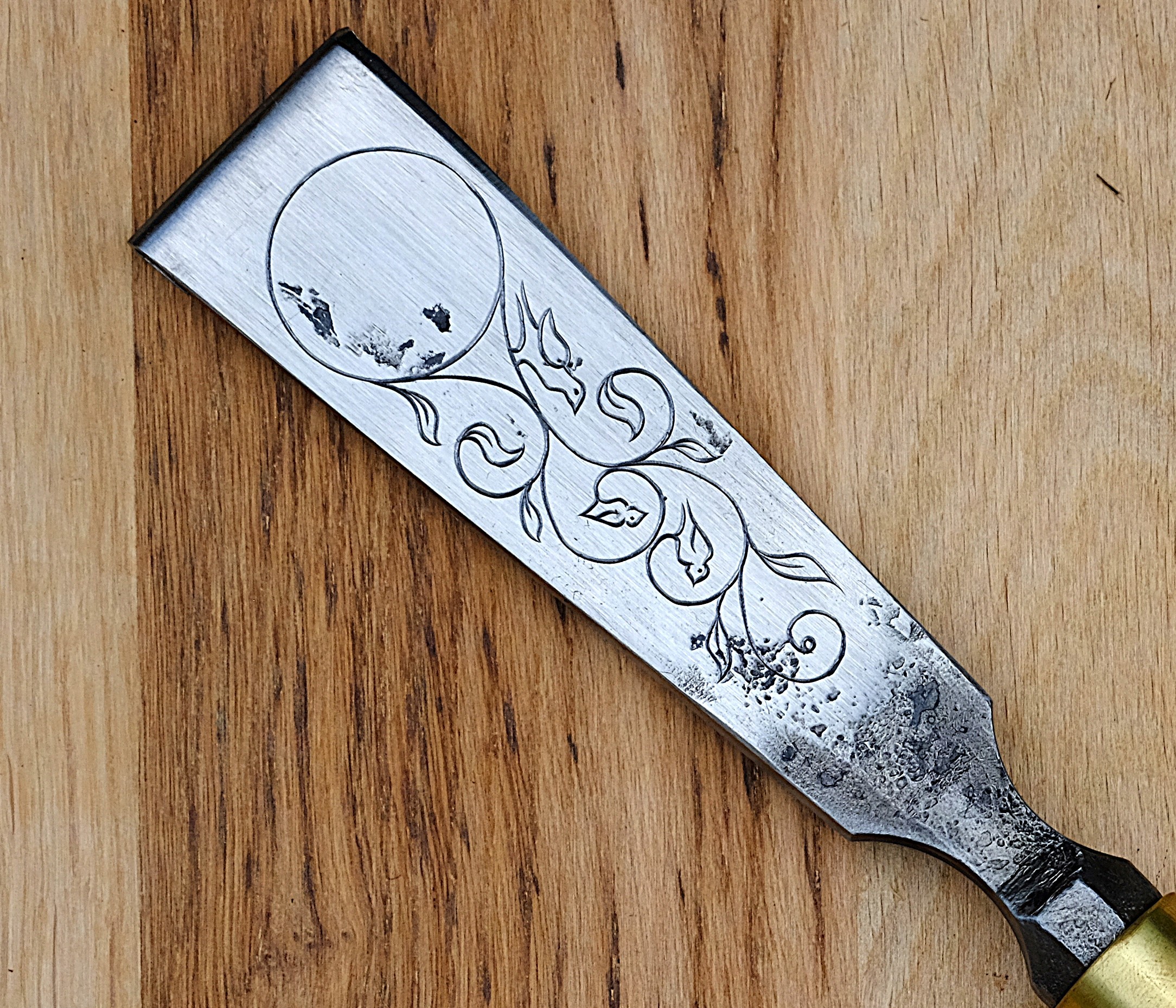 Rainette de charpente gravée