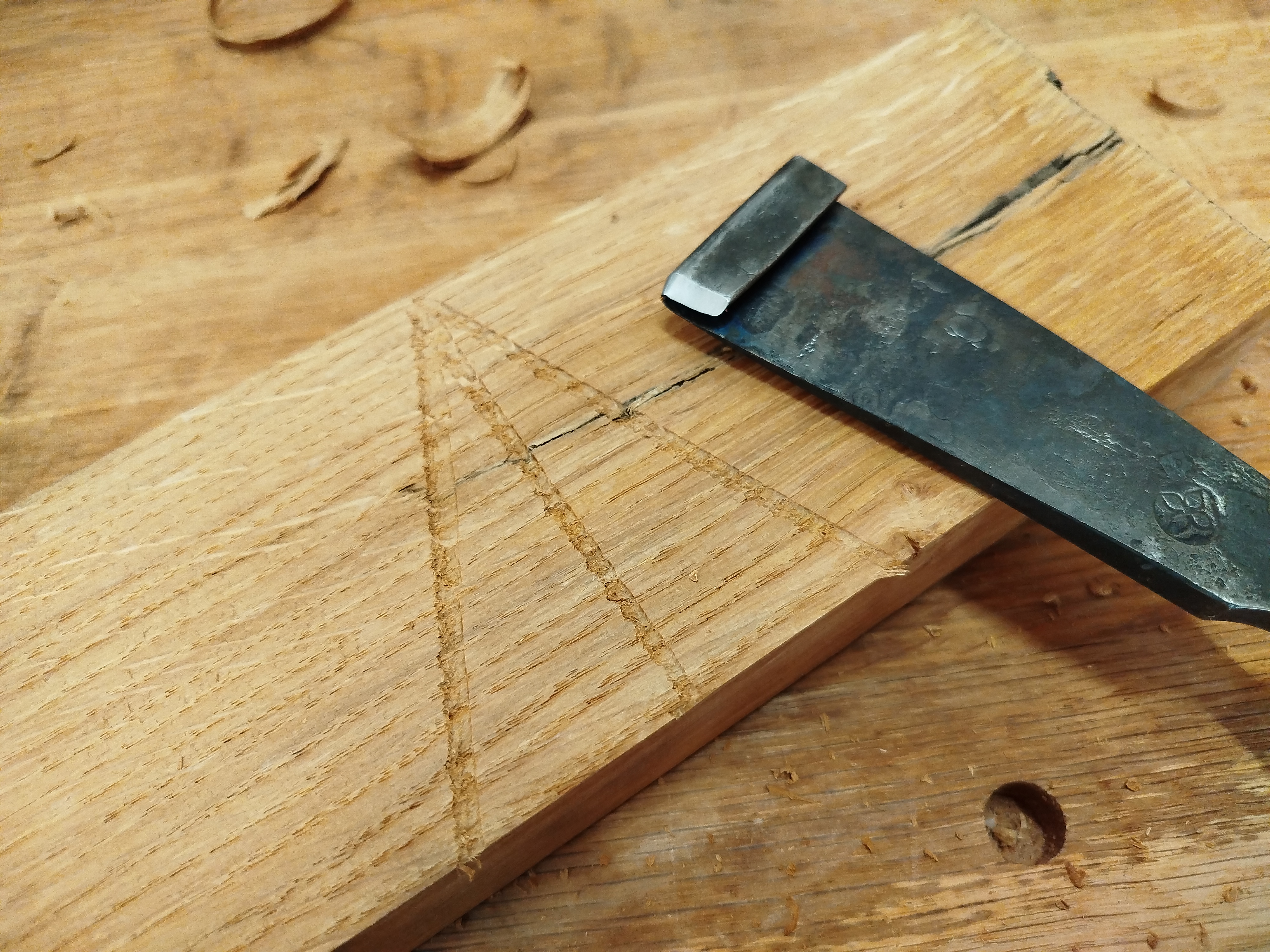 Rainette de charpente gravée