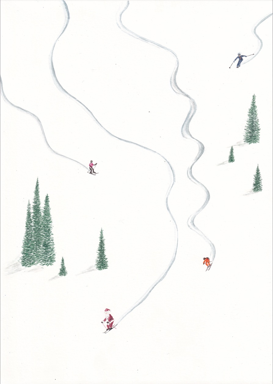 Ski Christmas Card