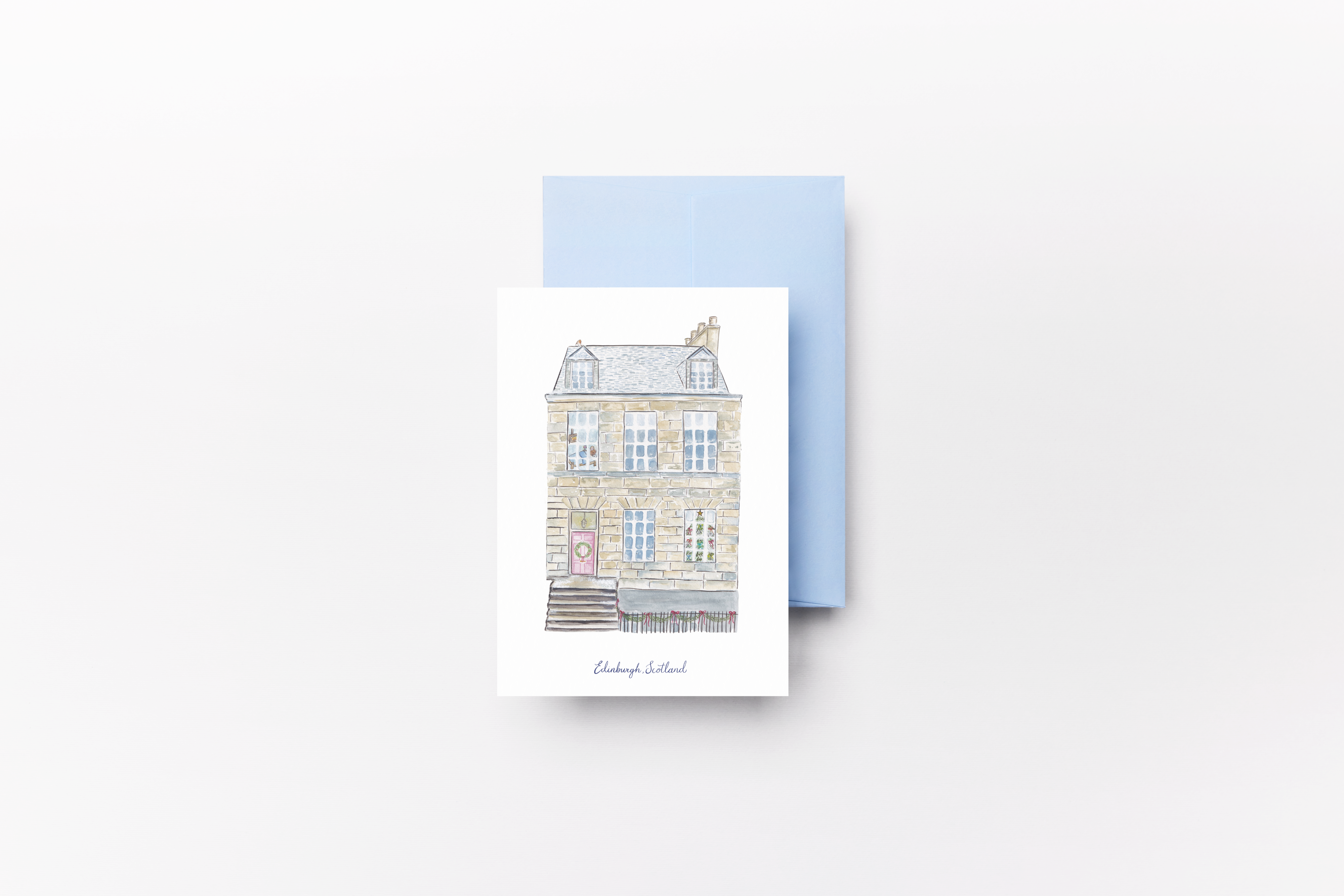 Edinburgh Townhouse Christmas Card