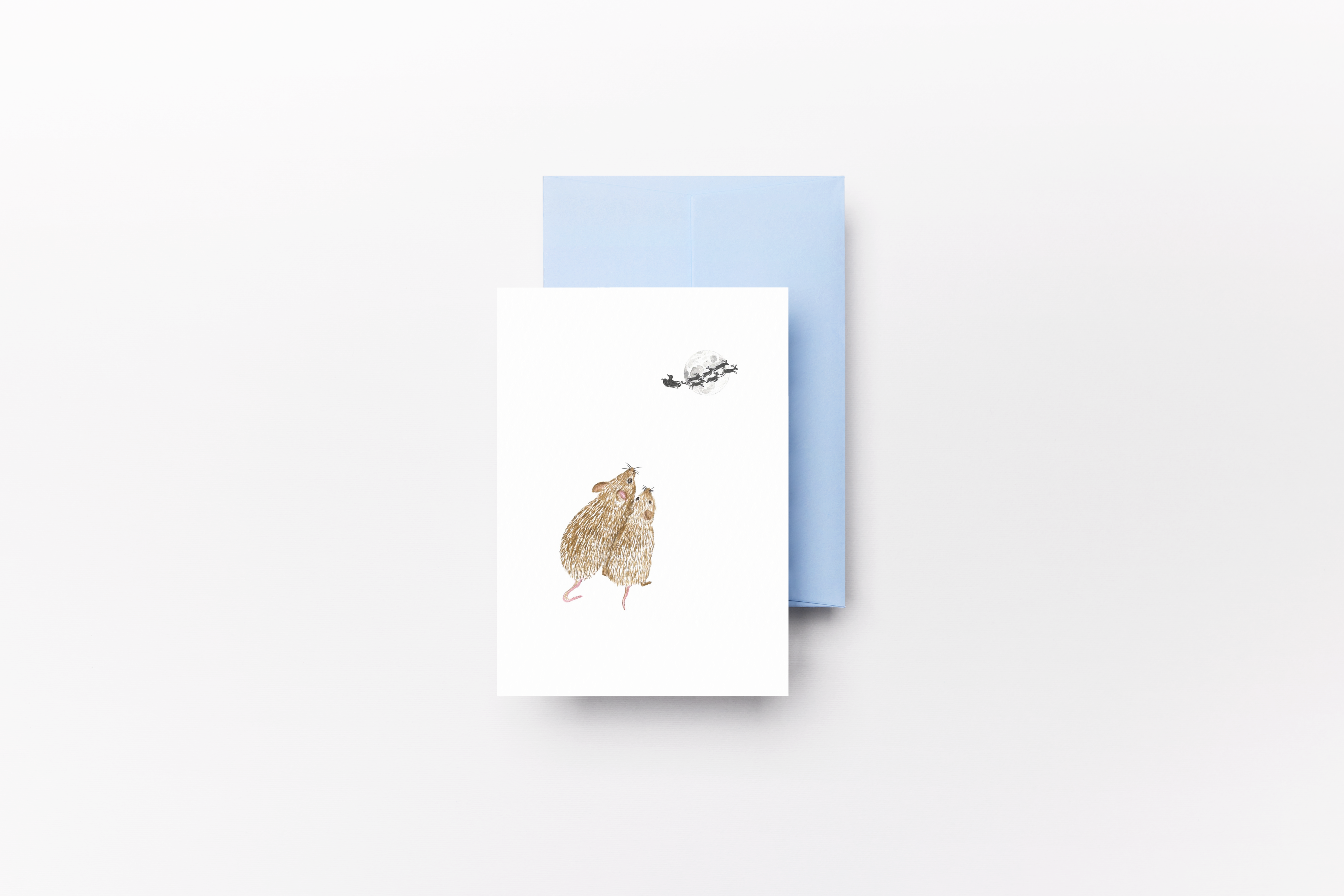Two Mice Christmas Card