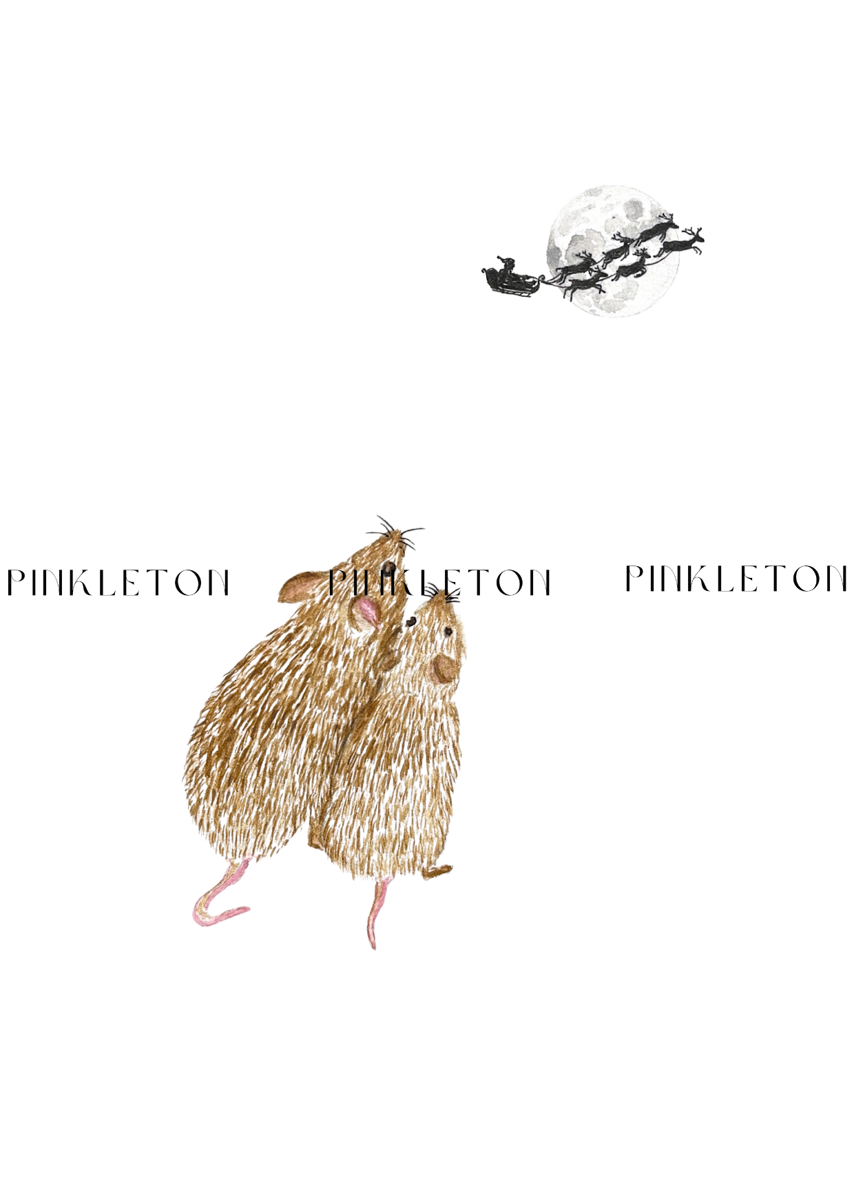 Two Mice Christmas Card